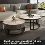 Round Unique Coffee Tables Waterproof Modern Simple Metal Coffee Tables Aesthetic Organizer Muebles De La Sala Home Decoration - Image 54