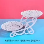 Plastic Cake Stand Home Party Dessert Table Display Rack Dessert Cake Tray Cold Meal Tea Break Table Afternoon Tea Center Rack - Image 7