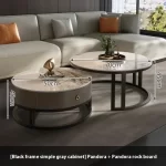 Round Unique Coffee Tables Waterproof Modern Simple Metal Coffee Tables Aesthetic Organizer Muebles De La Sala Home Decoration - Image 48