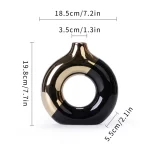Ceramic Flower Vases For Living Room Luxury Nordic Plant Pot,Dinning Table Hotel Home Decoration,Wedding Festival Artwork Golden - Image 8