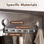 Suction Cup Door Hooks With Strong Adhesive No Drilling Required High Load-Bearing Capacity Storage Rack Hooks Coat Racks - Image 3