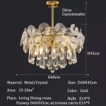 Living Room Luxury Crystal Chandelier Home Decor Items Lustre Modern Ceiling Chandeliers Lights Led Ceiling Light Chandelier - Image 7