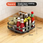Rotatable Kitchen Storage Rack kitchen Accessories Spice Storage Rack Clean Storage 360 Degrees Rotatable Organizer Turntable - Image 7