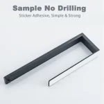 Adhesive Paper Towel Holder Kitchen Organizer Black Stainless Steel Wc Accessories Bathroom Storage Tissue Hanger Towel Shelves - Image 2