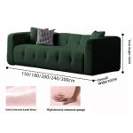 Any Size Custom Compressed Fabric Sofa Hand Tufted Design Integrated Sponge Roll Pack Shipping Multiple Color Living Room Bedroo - Image 11