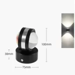 Modern Wall Sconce Double Sided Lens Sunset Bedside Painting Aisle Home Atmosphere Wall Scone 360° Rotating Wall Lamp - Image 12