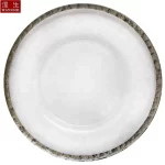 Transparent Glass Charger Plate, Decorative Wedding Dinner Plate, Round Tableware, Show Tray Display, Paint Gold Line Design - Image 7