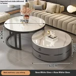 Modern Round Coffee Tables Metal Nordic Glam Minimalist Coffee Tables Simple Decor Mesa Auxiliar Salon Living Room Furniture - Image 30
