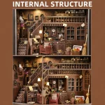 Book Nook Kit Secret Attic DIY 3D Wooden Puzzle Bookshelf Insert Dollhouse Model Bookend Building Home Decoration  Photo Frame - Image 5