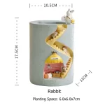 Creative Hedgehog Planter, Resin Flower Pots for Succulents Air Plants Garden Pots Decorative Figurines for Home Tabletop Decor - Image 8