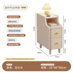 Bedside Cabinet Small Frame Household Bedroom Small Side Few Simple Bedside Storage Cabinet 20~ 30 Narrow Side Cabinet - Image 12