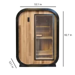 Factory Customized Outdoor Panoramic Sauna Room Round Steam Room Anti Corrosion Anti Cracking Durable Heating Home Spa Sauna - Image 2