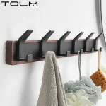 Walnut Coat Wall Hook Wall Hanging Coat Rack for Bathroom Kitchen Bedroom Hallway Wall Hooks Coat Clothes Holder
