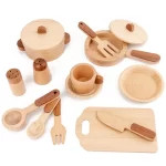 Natural Wood Children's Preschool Toys Fruits And Vegetables Simulation Play House Kitchenware Cognitive Wooden Model Toys - Image 9