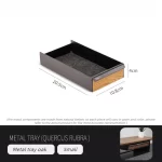 Wooden Storage Box Office Desktop Storage Tray Modern Multifunctional Square Organize Boxes Computer Storage Rack Accessories - Image 11
