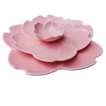 GIEMZA Ceramic Dinner Plates 3pcs Pink Flower White Floral Dish Dinnerware Sets Platos De Ceramica Porcelain Plate Stoneware - Image 5