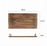 Kitchen Tray for Serving Food Trays for Desserts Dessert Tray With Handles Wooden Serve Storage Coffee Fruit Snack Drink Sweets - Image 7