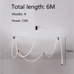 Italy Creative Weaving Hose Ceiling Lamp Bedroom Living Room Restaurant Coffee Shop Atmosphere Chandelier Home Decor Lighting - Image 14