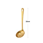 1Pcs Gold Stainless Steel Long Soup Spoon Cooking Utensils Kitchenware Skimmer Colander Frying Spatula Kitchen Accessories - Image 8
