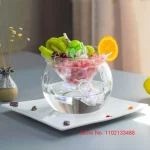 Cuisine Dishes Buffet Serving Dish Creative Restaurant Tableware Japanese Artistic Dry Ice Dishware Serve Ware Fruit Salad Bowl - Image 3