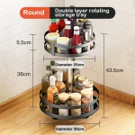 Rotatable Kitchen Storage Rack kitchen Accessories Spice Storage Rack Clean Storage 360 Degrees Rotatable Organizer Turntable - Image 11