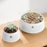 Meshpot Round Black White Succulent Planter Pots - Breathable Aerated Root Control Flower Pots for Cactus Plants Bonsai Planter - Image 2
