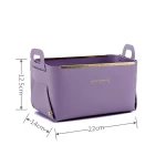 Leather PU Desktop Storage Box Creative Foldable Cosmetic Box with Handle Home Organizer Waterproof Bathroom Storage Basket 2025 - Image 2