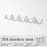 MOMO Minimalist Hooks Entry Bauhaus Coat Rack Wall Hanging Wall Behind Door Entryway Clothes Hat Hooks Electroplated Metal Hooks - Image 7