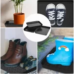 3 Multi-Purpose Trays, Set of Multi-Purpose Trays for Shoes, Boots, Plants And Pet Feed, Plastic Shoe and Boot Tray Storage Tray - Image 4