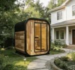 Factory Customized Outdoor Panoramic Sauna Room Round Steam Room Anti Corrosion Anti Cracking Durable Heating Home Spa Sauna - Image 3