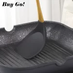 1-7PCS Silicone Head Kitchenware Stainless Steel Handle Soup Ladle Colander Cooking Set Turner Serving Spoon Kitchen Tool - Image 2