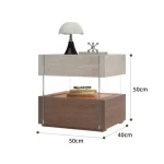 Quiet antique French bedside table, Nordic style suspended bedside cabinet, bedroom glass bedside storage  organization cabinet - Image 8