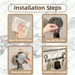 Suction Cup Door Hooks With Strong Adhesive No Drilling Required High Load-Bearing Capacity Storage Rack Hooks Coat Racks - Image 4