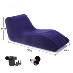 Portable S-shaped Love Position Labor-saving Sitting Inflatable Sofa Bed Yoga Chaise Lounge For Garden Bedroom Folding Furniture - Image 7