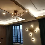 Modern Geometric LED Wall Sconce Black Metal Abstract Molecular Wall Lamp Living Room Bedroom Art Decor - Image 6