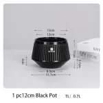 Meshpot Round Black White Succulent Planter Pots - Breathable Aerated Root Control Flower Pots for Cactus Plants Bonsai Planter - Image 8