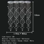 Luxury Pendant Crystal Ceiling Chandeliers Home LED Lighting Fixture Long Hanging Lamp for Living Room Lustre Dining  Table - Image 10