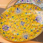 Ceramic Flat Plate Household Palace Style Jingdezhen Enamel Main Dining Plate Chinese Bone China Dessert Plate Tableware - Image 2