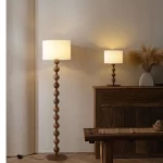 Vintage Floor Lamp Art Led Fabric Wood Vertical Light for Living Room Bedroom Bedside Sofa Light Hotel Japanese Room Decor Lamp