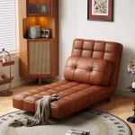 Modern Luxury Living Room Sofas Upholstered Leather Comfortable Foldable Sofa Bed Ergonomic Design Canapé Convertible Furniture - Image 5