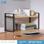 Shelf Desktop Storage  Bookshelf Student Desk Shelves Racks Office Computer Desk Tiered Cabinet Home Storage Holders Organizer - Image 22