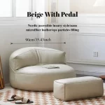 Lazy Sofas Living Room Single Sofa Modern Design Sofa for 1 Person Can Lie Down Beanbag Tatami Thickened Leather Home Furniture - Image 9