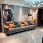 Modern Minimalist Living Room Decoration Paintingled Light Mural Luxurious Floor Painting Sofa Background Wall Hanging Painting - Image 2