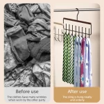 Hanger For Closet Organizer Wardrobe Organizer Clothes Hat And Bag Hook Metal Wall Mounted Coat Rack With 8 Storage Hooks - Image 5