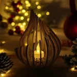 3pcs Handmade Wood Candle Holder Set Natural Curved Twisted Branches Table Centerpiece Lotus Candle Holder Rustic Elegant Decor - Image 6