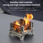  Camping Heater Portables Grills Stand Mini Stainless Steel Burners Portable Folding Incense Burner Desktop Viewing Stove