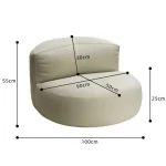 Lazy Sofas Living Room Single Sofa Modern Design Sofa for 1 Person Can Lie Down Beanbag Tatami Thickened Leather Home Furniture - Image 6