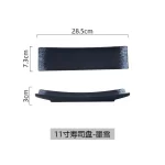 11 inch Japanese style sushi plate ceramic creative rectangular plate dim sum plate personalized retro tableware plating - Image 9