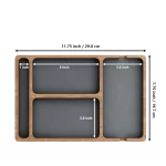 Wooden office desktop storage box Solid wood partition glasses storage box Mobile phone headphones debris storage box - Image 6
