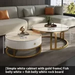 Round Unique Coffee Tables Waterproof Modern Simple Metal Coffee Tables Aesthetic Organizer Muebles De La Sala Home Decoration - Image 11